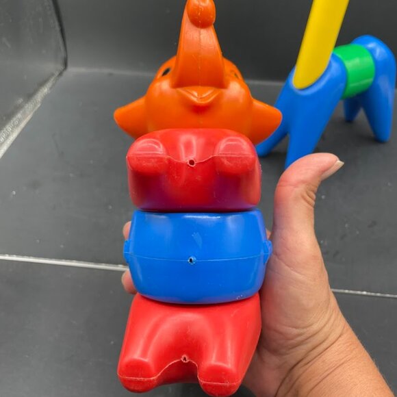 Vintage Tupperware Tupper Toys Zoo it Yourself Animals Giraffe Elephant 10 Piece - Picture 6 of 14